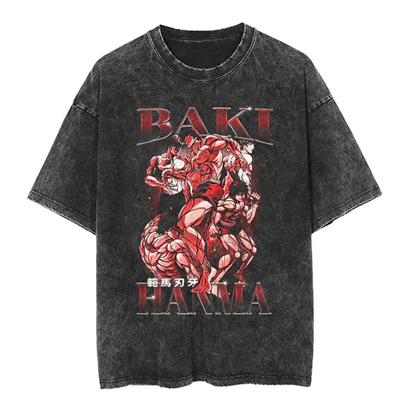 BAKI HANMA VINTAGE OVERSIZE TEE
